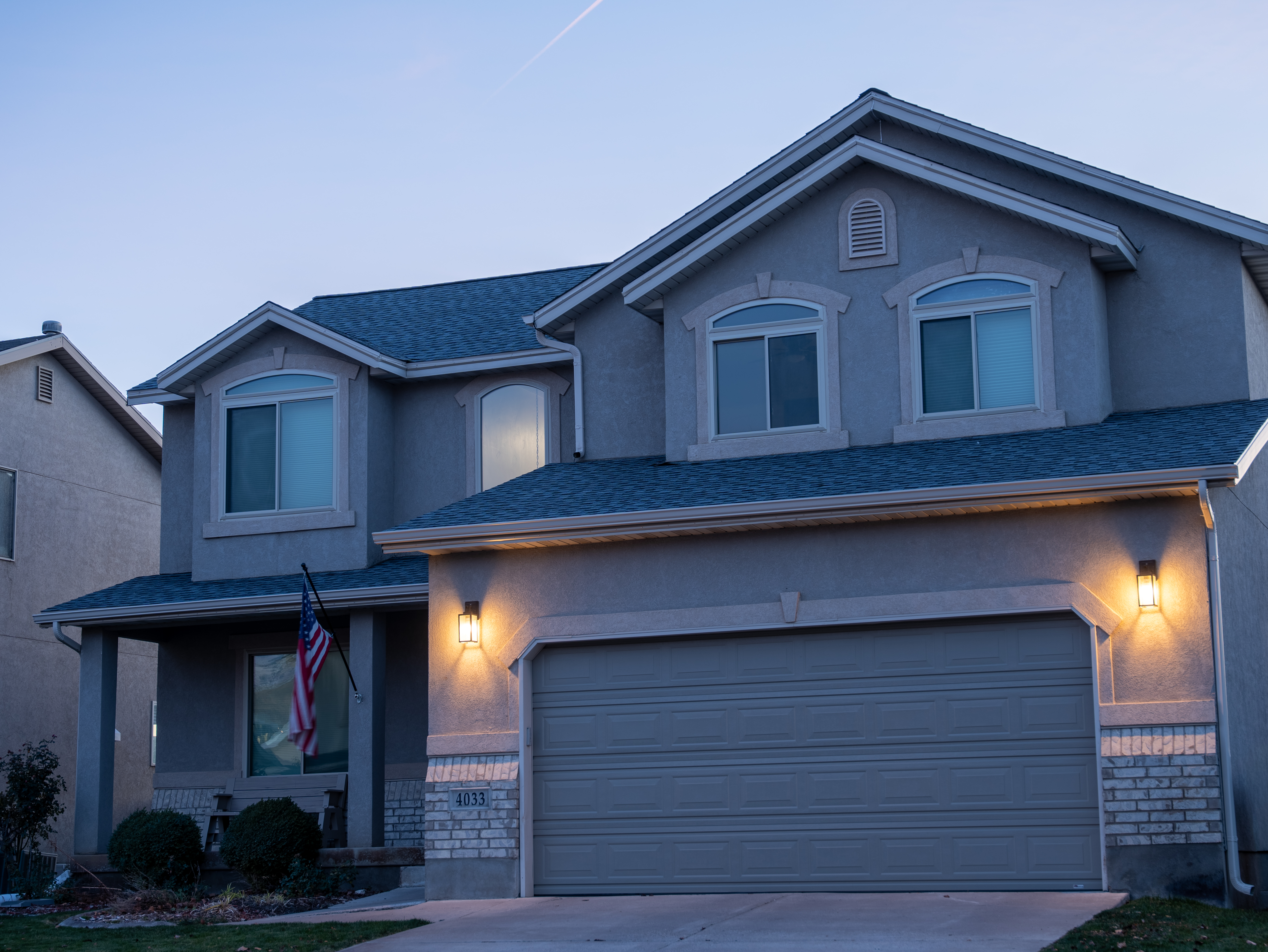 Same home with lights turned off showing invisible daytime appearance