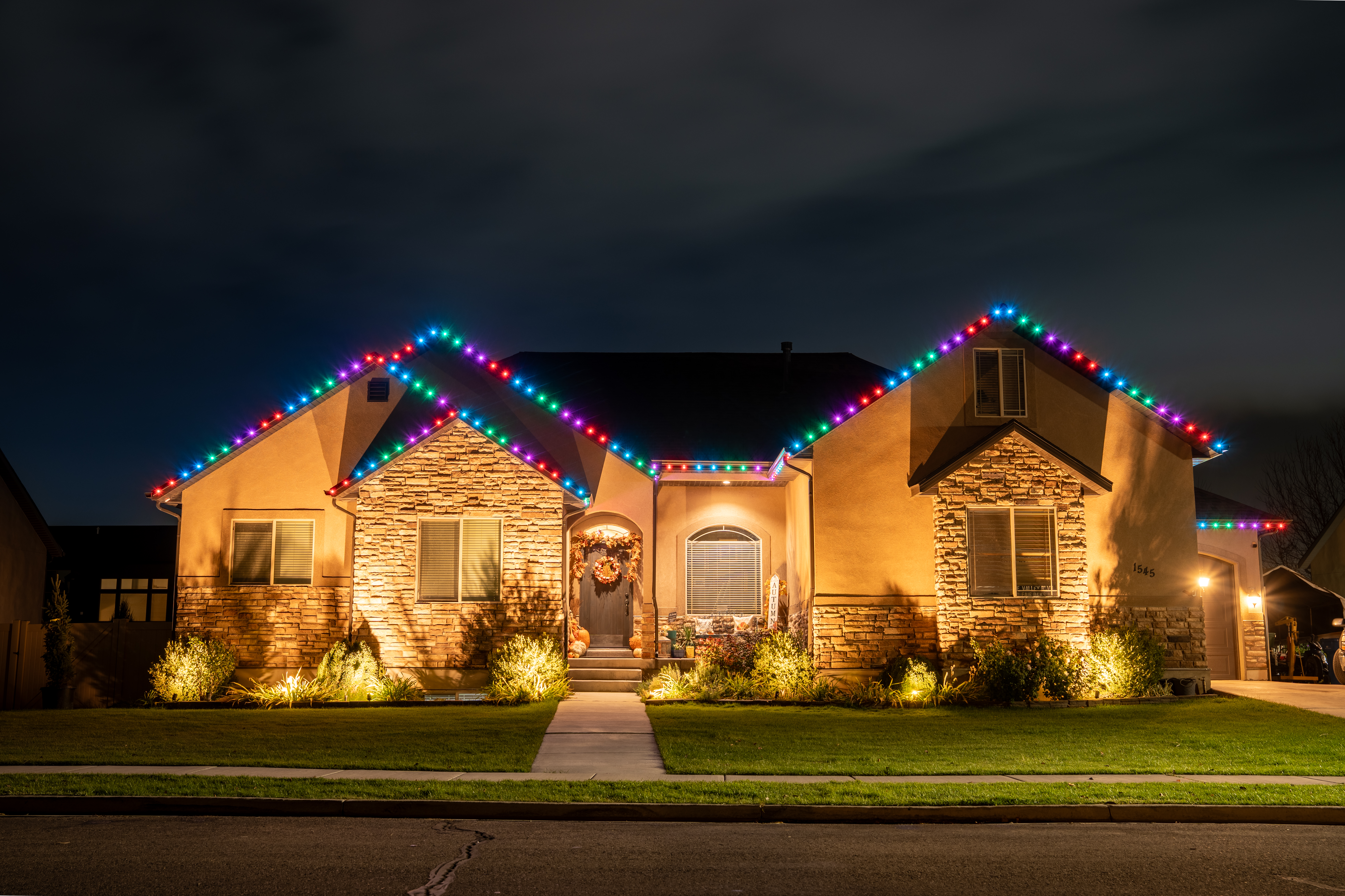 Professional permanent Christmas light installation